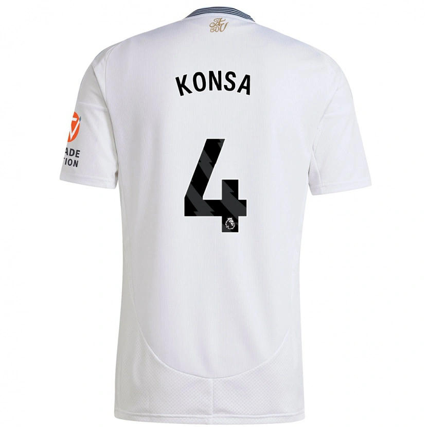 Danxen Damen Ezri Konsa #4 Weiß Auswärtstrikot Trikot 2024/25 T-Shirt