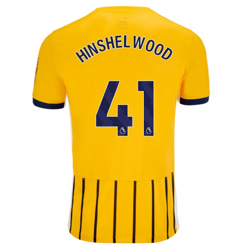 Danxen Damen Jack Hinshelwood #41 Gold Blau Nadelstreifen Auswärtstrikot Trikot 2024/25 T-Shirt