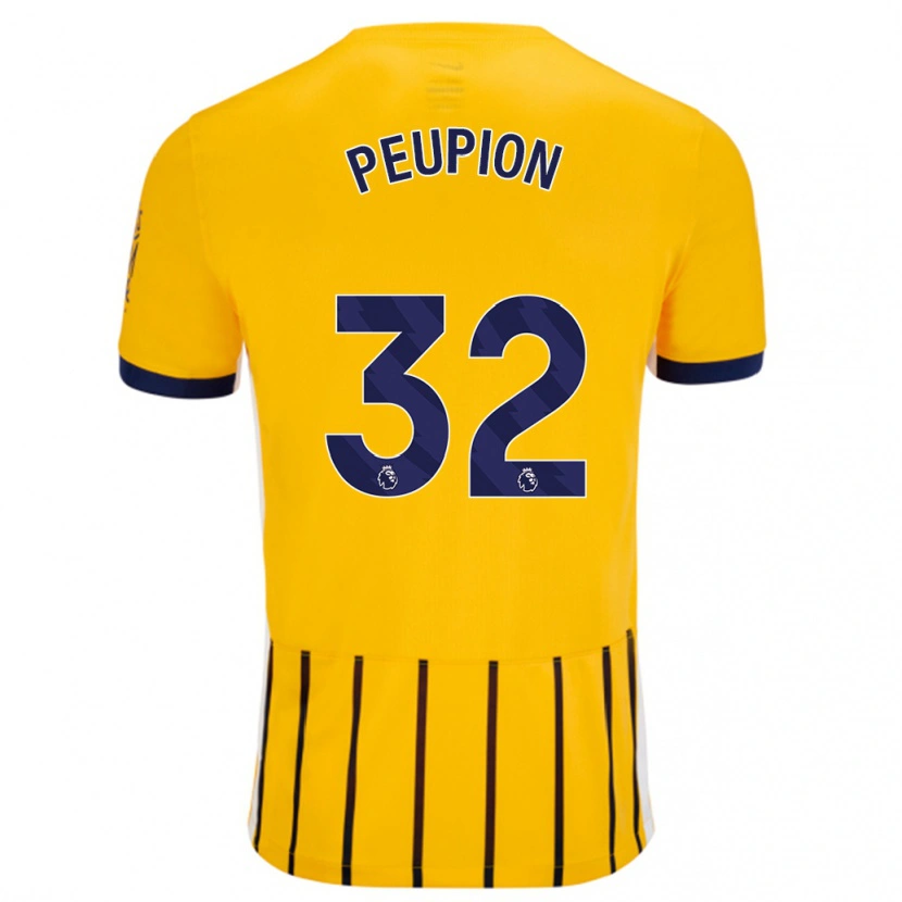 Danxen Damen Cameron Peupion #32 Gold Blau Nadelstreifen Auswärtstrikot Trikot 2024/25 T-Shirt