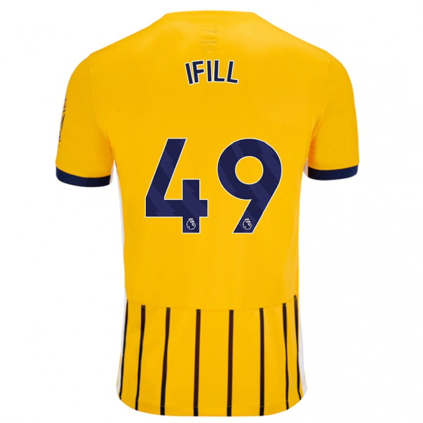 Danxen Damen Marcus Ifill #49 Gold Blau Nadelstreifen Auswärtstrikot Trikot 2024/25 T-Shirt