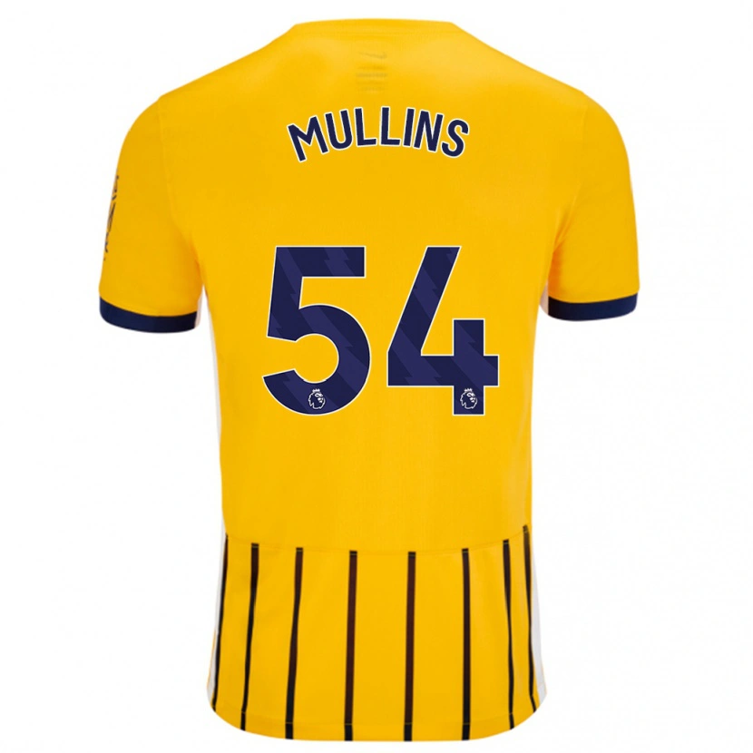 Danxen Damen Jamie Mullins #54 Gold Blau Nadelstreifen Auswärtstrikot Trikot 2024/25 T-Shirt