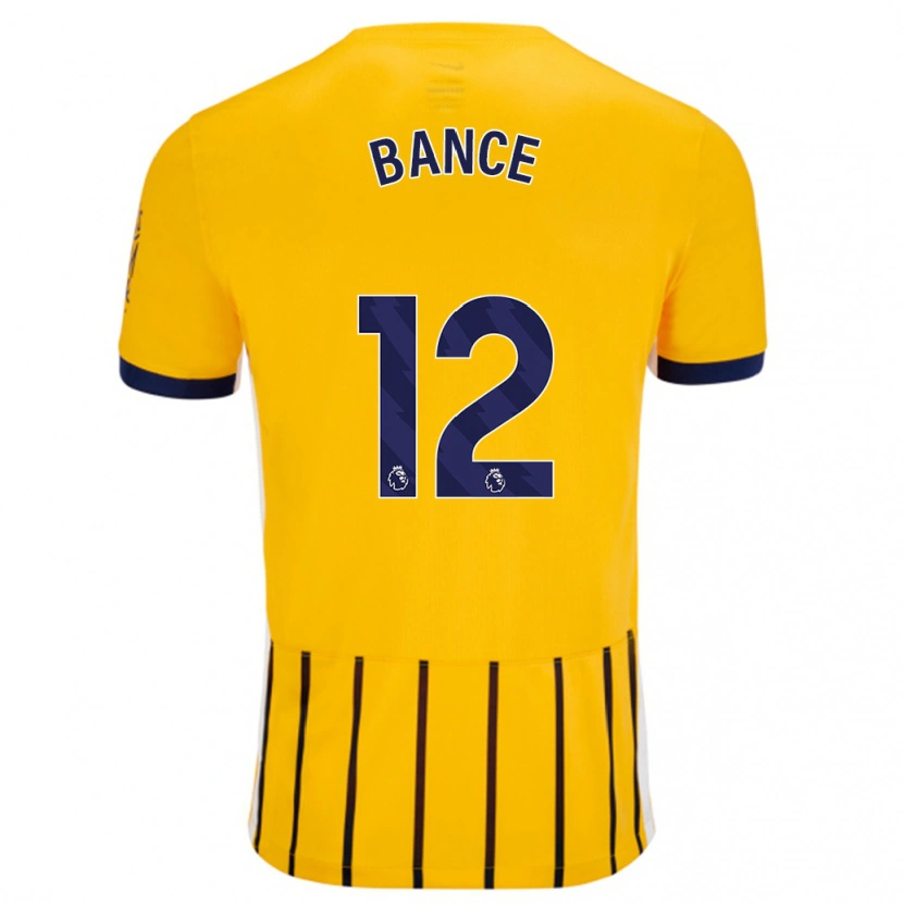 Danxen Damen Libby Bance #12 Gold Blau Nadelstreifen Auswärtstrikot Trikot 2024/25 T-Shirt