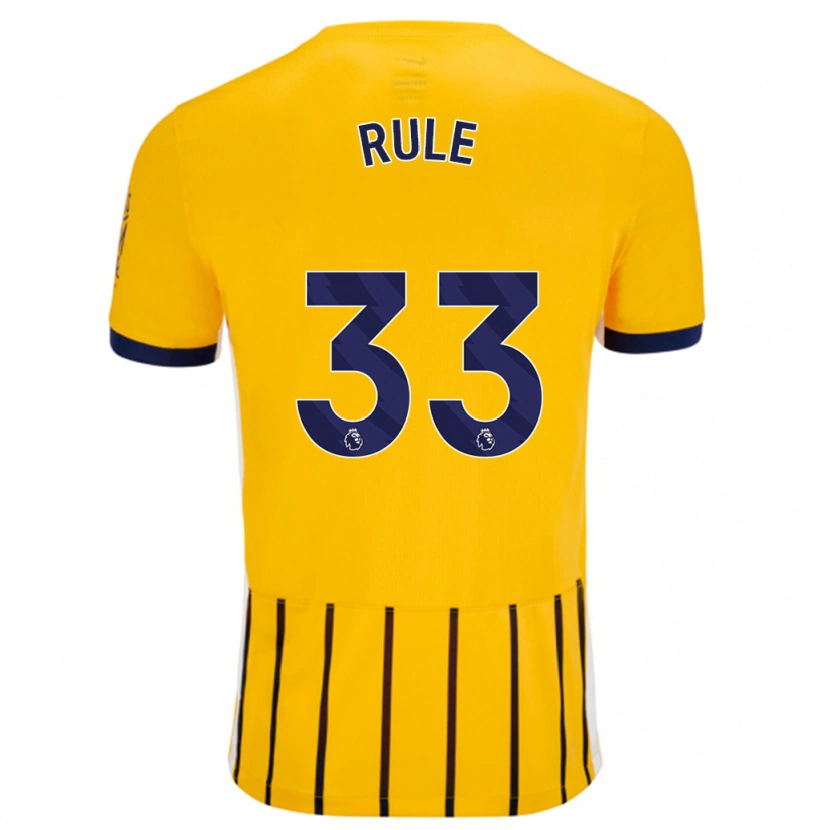 Danxen Damen Charlize Rule #33 Gold Blau Nadelstreifen Auswärtstrikot Trikot 2024/25 T-Shirt