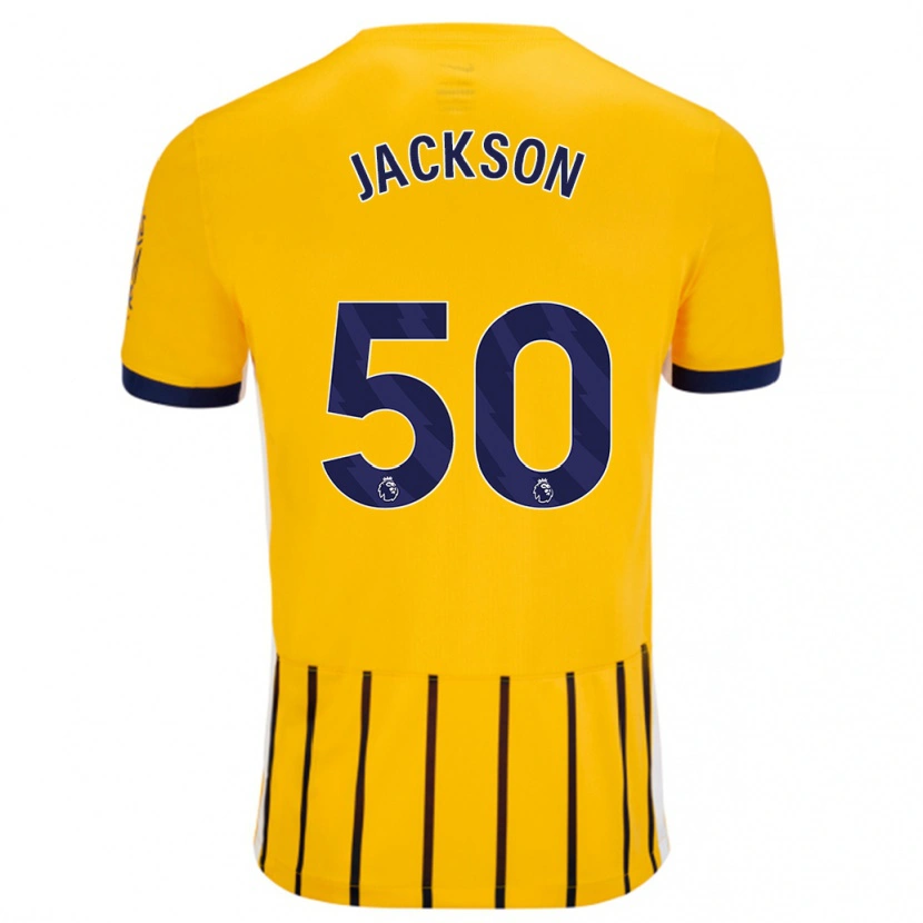 Danxen Damen Ben Jackson #50 Gold Blau Nadelstreifen Auswärtstrikot Trikot 2024/25 T-Shirt