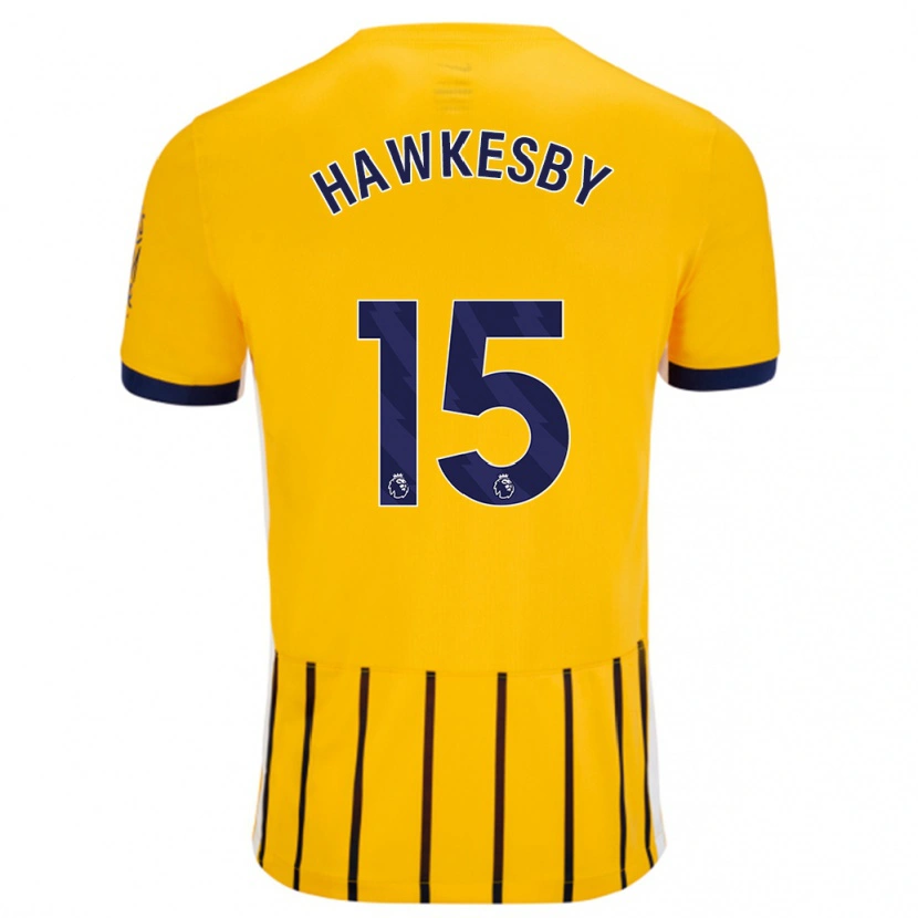 Danxen Damen Mackenzie Hawkesby #15 Gold Blau Nadelstreifen Auswärtstrikot Trikot 2024/25 T-Shirt