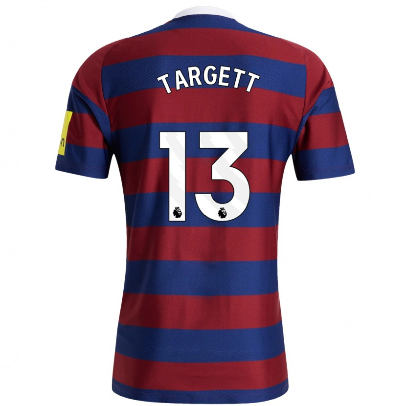 Danxen Damen Matt Targett #13 Burgunderrot Marineblau Auswärtstrikot Trikot 2024/25 T-Shirt