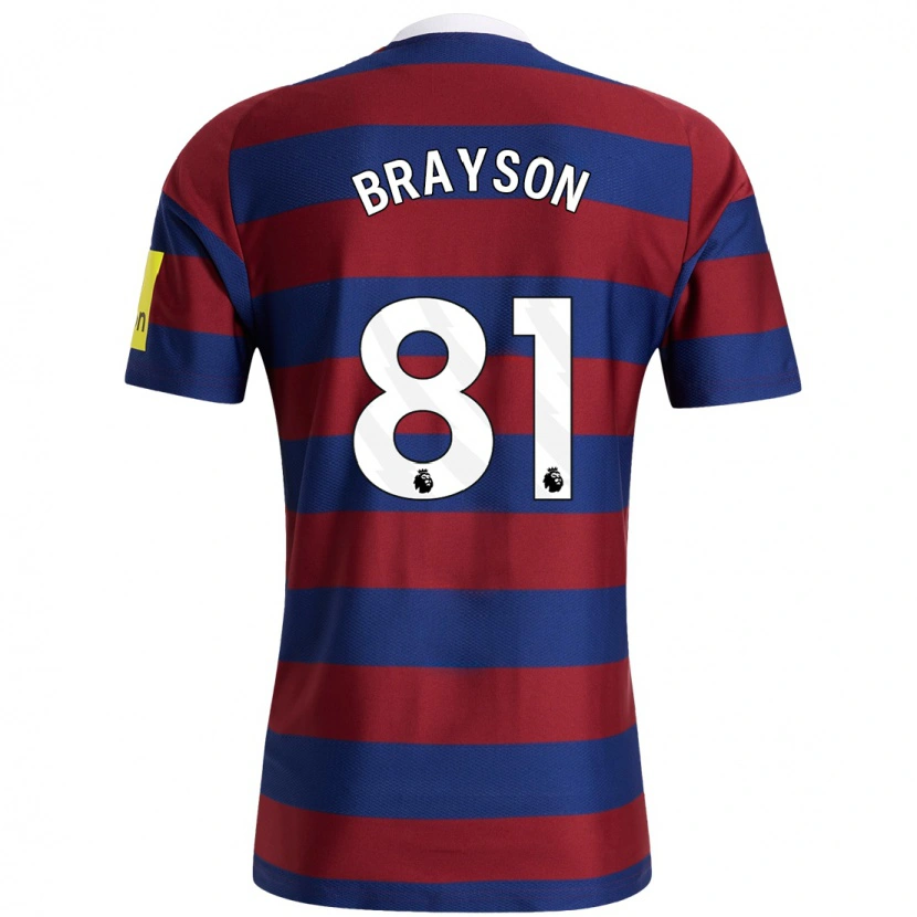 Danxen Damen Joe Brayson #81 Burgunderrot Marineblau Auswärtstrikot Trikot 2024/25 T-Shirt