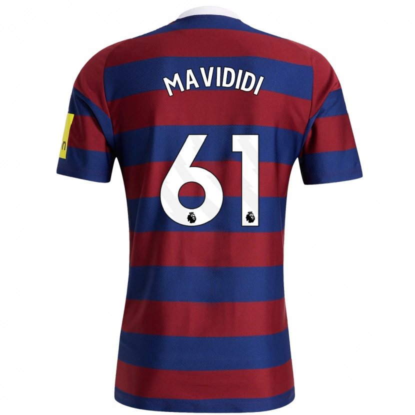 Danxen Damen Shaun Mavididi #61 Burgunderrot Marineblau Auswärtstrikot Trikot 2024/25 T-Shirt