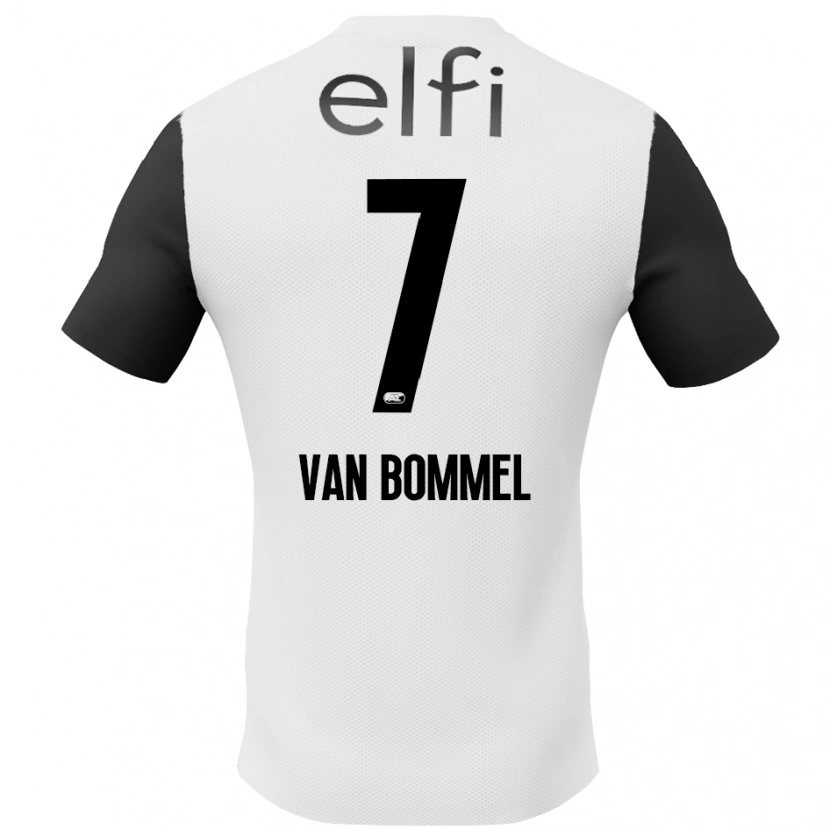 Danxen Damen Ruben Van Bommel #7 Weiß Schwarz Auswärtstrikot Trikot 2024/25 T-Shirt