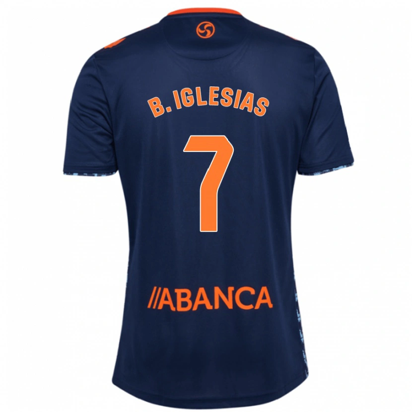Danxen Damen Borja Iglesias #7 Marineblau Auswärtstrikot Trikot 2024/25 T-Shirt