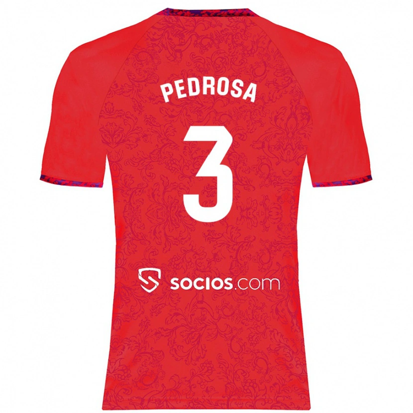 Danxen Damen Adrià Pedrosa #3 Rot Auswärtstrikot Trikot 2024/25 T-Shirt