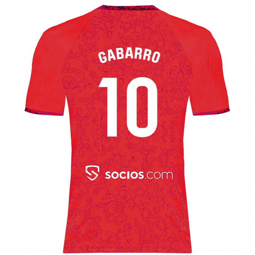 Danxen Damen María Inmaculada Gabarro Romero #10 Rot Auswärtstrikot Trikot 2024/25 T-Shirt
