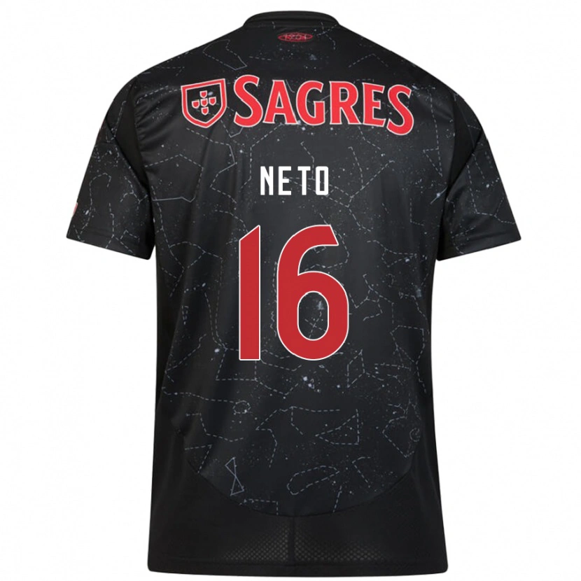 Danxen Damen Martim Neto #16 Schwarz Rot Auswärtstrikot Trikot 2024/25 T-Shirt