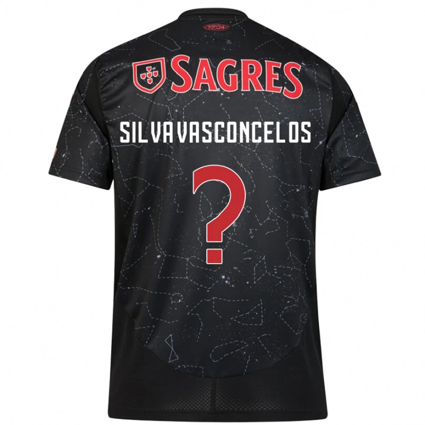 Danxen Damen Martim Silva Vasconcelos #0 Schwarz Rot Auswärtstrikot Trikot 2024/25 T-Shirt