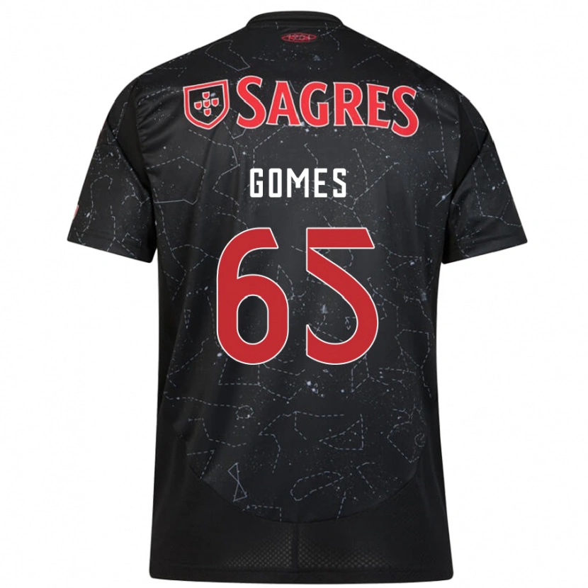 Danxen Damen André Gomes #65 Schwarz Rot Auswärtstrikot Trikot 2024/25 T-Shirt