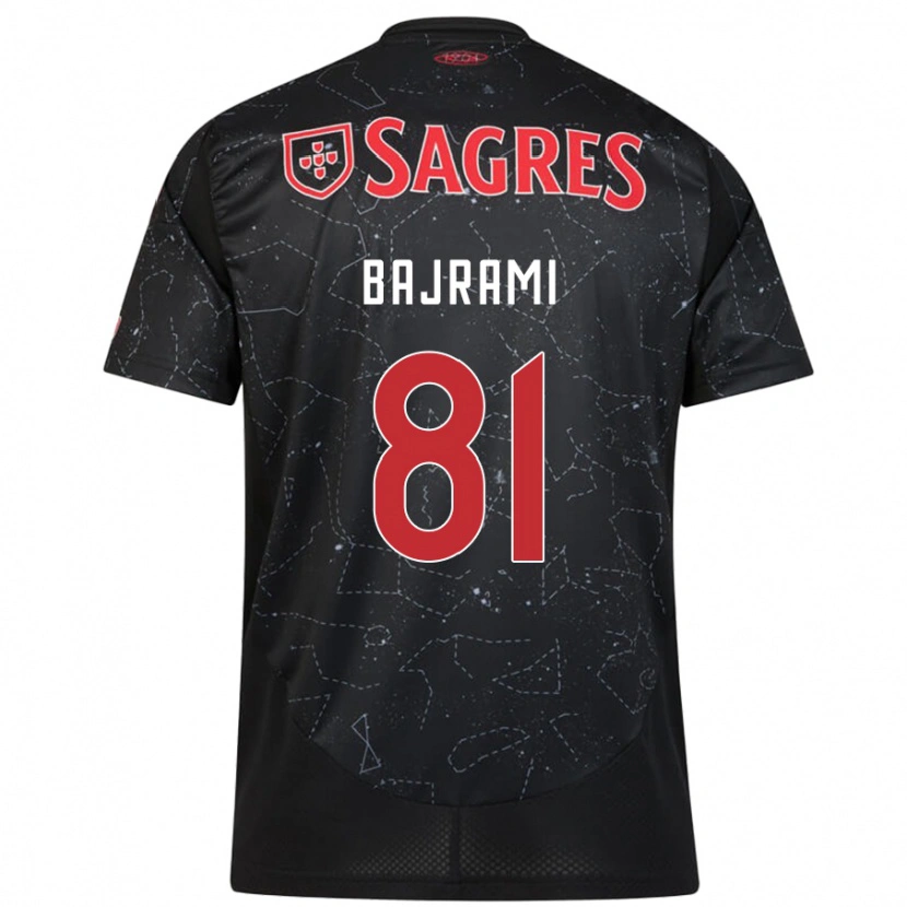 Danxen Damen Adrian Bajrami #81 Schwarz Rot Auswärtstrikot Trikot 2024/25 T-Shirt