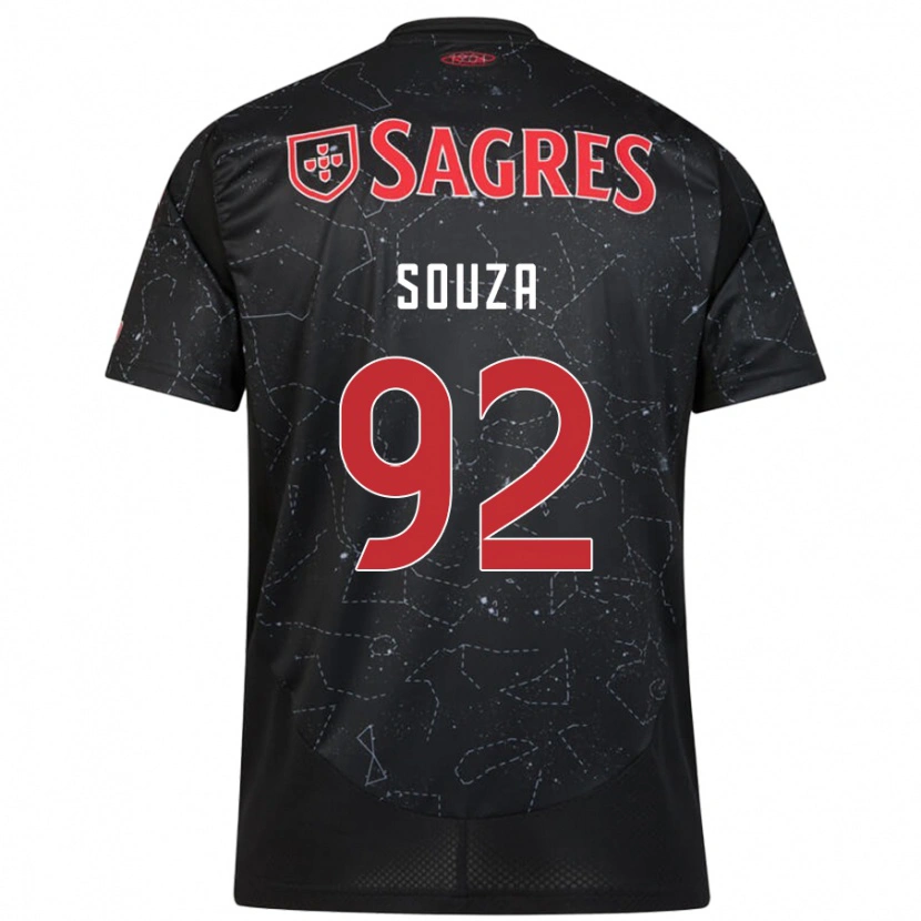 Danxen Damen Pedro Souza #92 Schwarz Rot Auswärtstrikot Trikot 2024/25 T-Shirt
