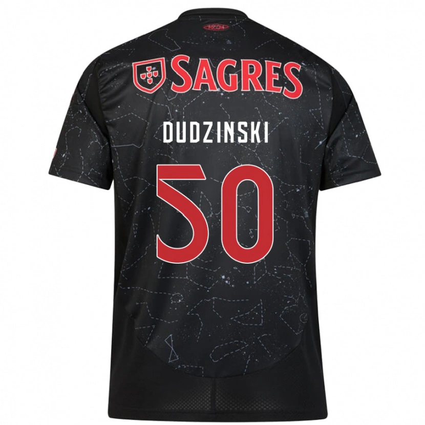 Danxen Damen Marcel Dudzinski #50 Schwarz Rot Auswärtstrikot Trikot 2024/25 T-Shirt