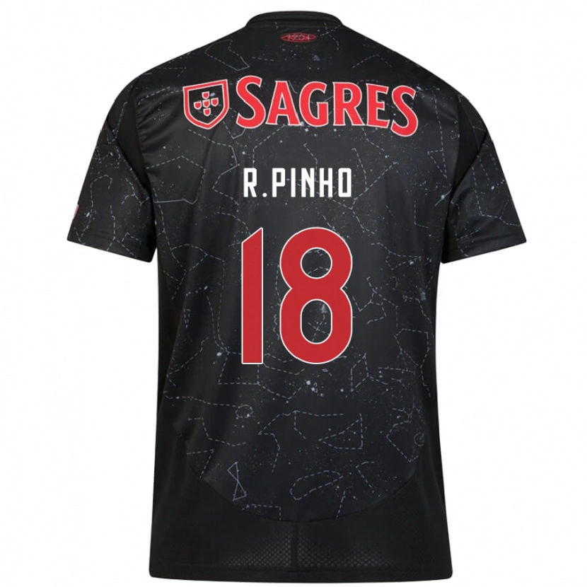 Danxen Damen Rodrigo Pinho #18 Schwarz Rot Auswärtstrikot Trikot 2024/25 T-Shirt
