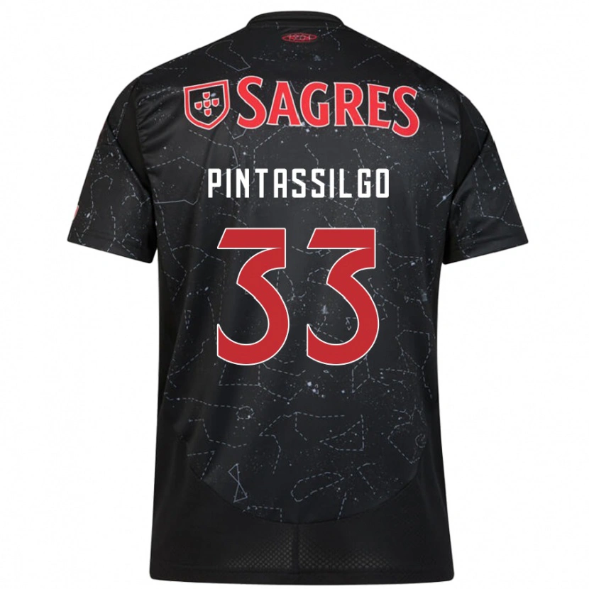 Danxen Damen Lara Pintassilgo #33 Schwarz Rot Auswärtstrikot Trikot 2024/25 T-Shirt