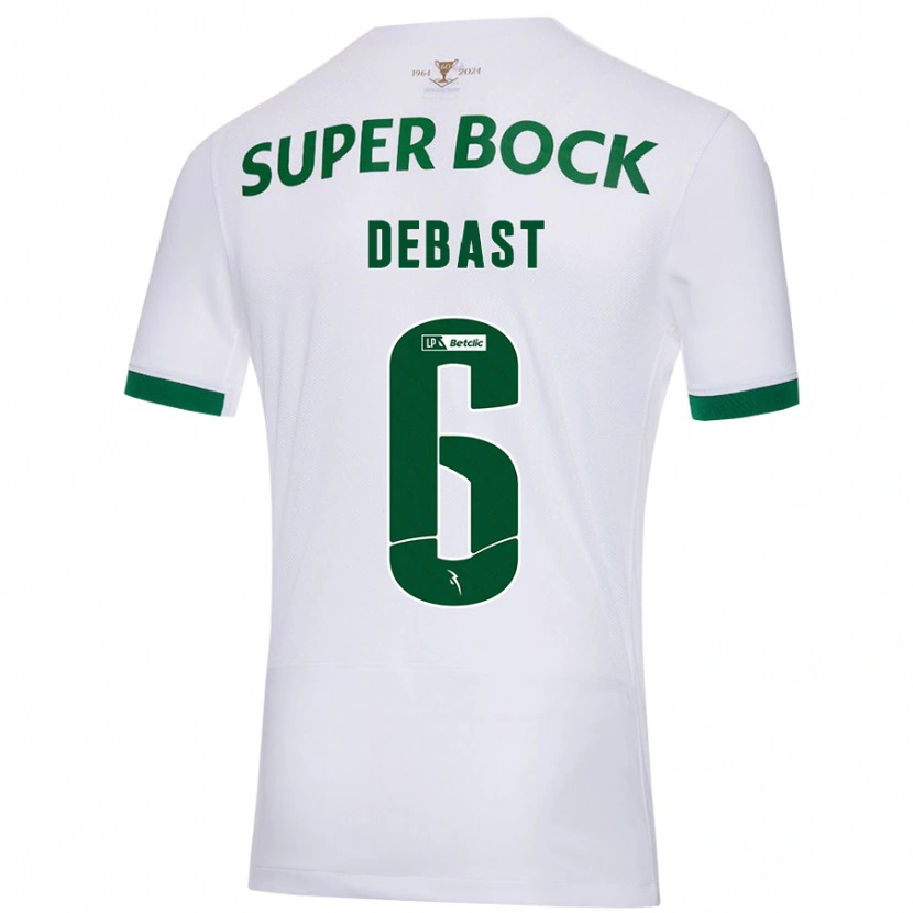 Danxen Damen Zeno Debast #6 Weiß Grün Auswärtstrikot Trikot 2024/25 T-Shirt