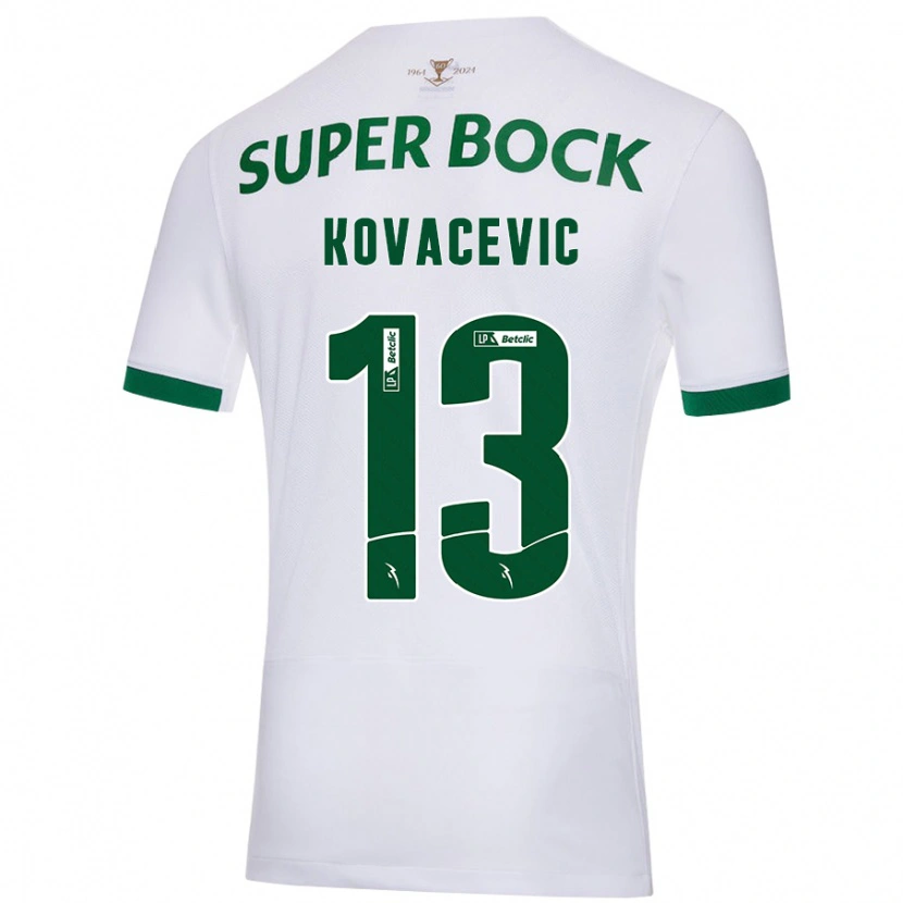 Danxen Damen Vladan Kovacevic #13 Weiß Grün Auswärtstrikot Trikot 2024/25 T-Shirt