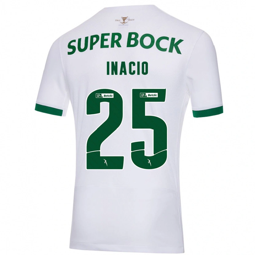 Danxen Damen Gonçalo Inácio #25 Weiß Grün Auswärtstrikot Trikot 2024/25 T-Shirt