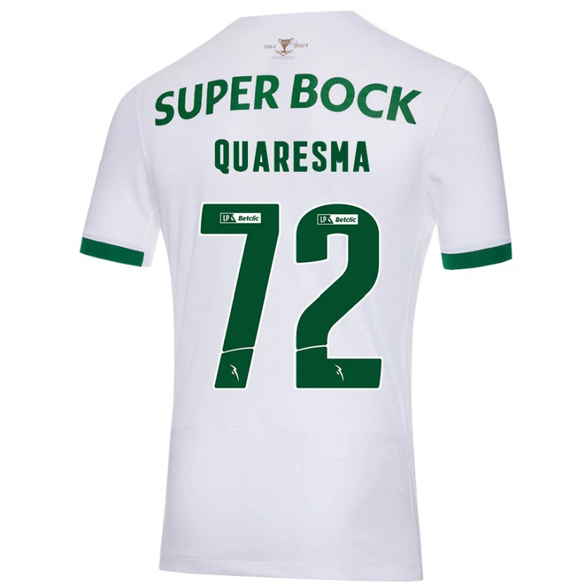 Danxen Damen Eduardo Quaresma #72 Weiß Grün Auswärtstrikot Trikot 2024/25 T-Shirt