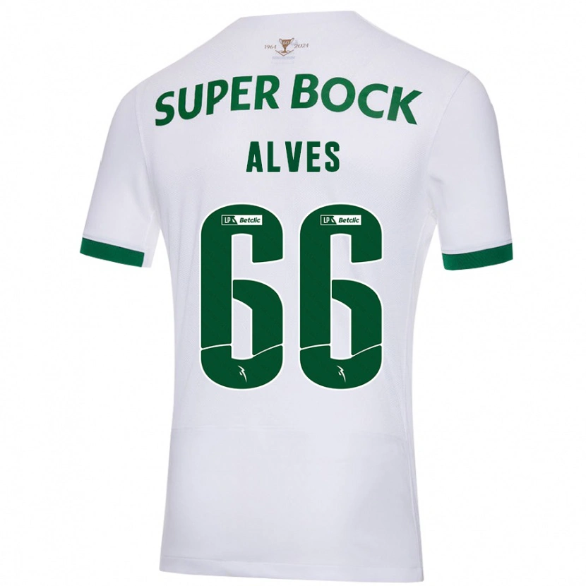 Danxen Damen Miguel Alves #66 Weiß Grün Auswärtstrikot Trikot 2024/25 T-Shirt
