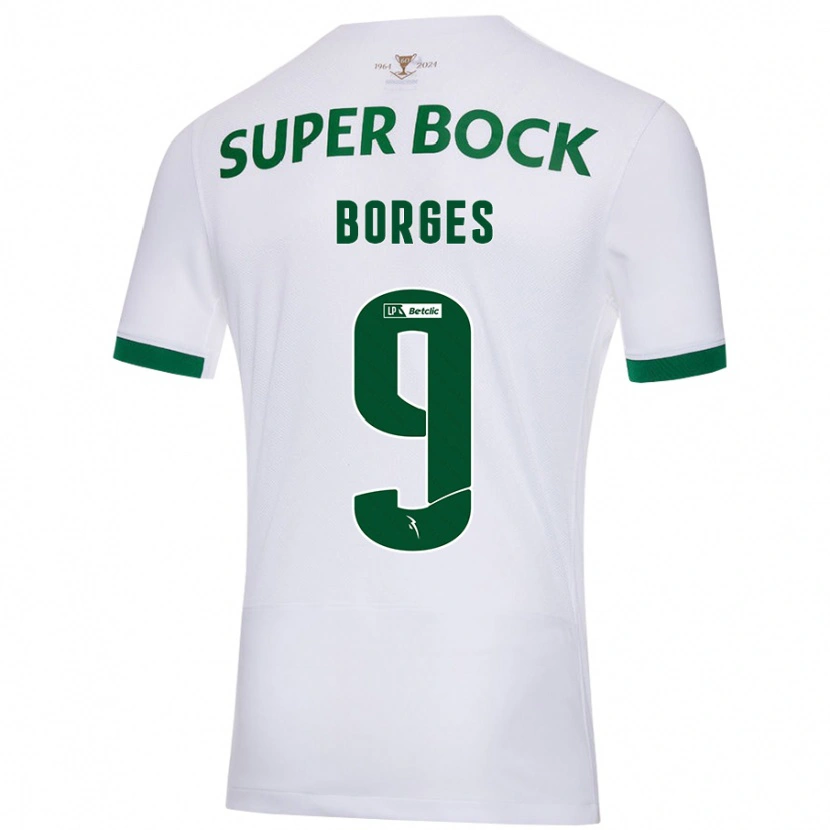 Danxen Damen Ana Borges #9 Weiß Grün Auswärtstrikot Trikot 2024/25 T-Shirt