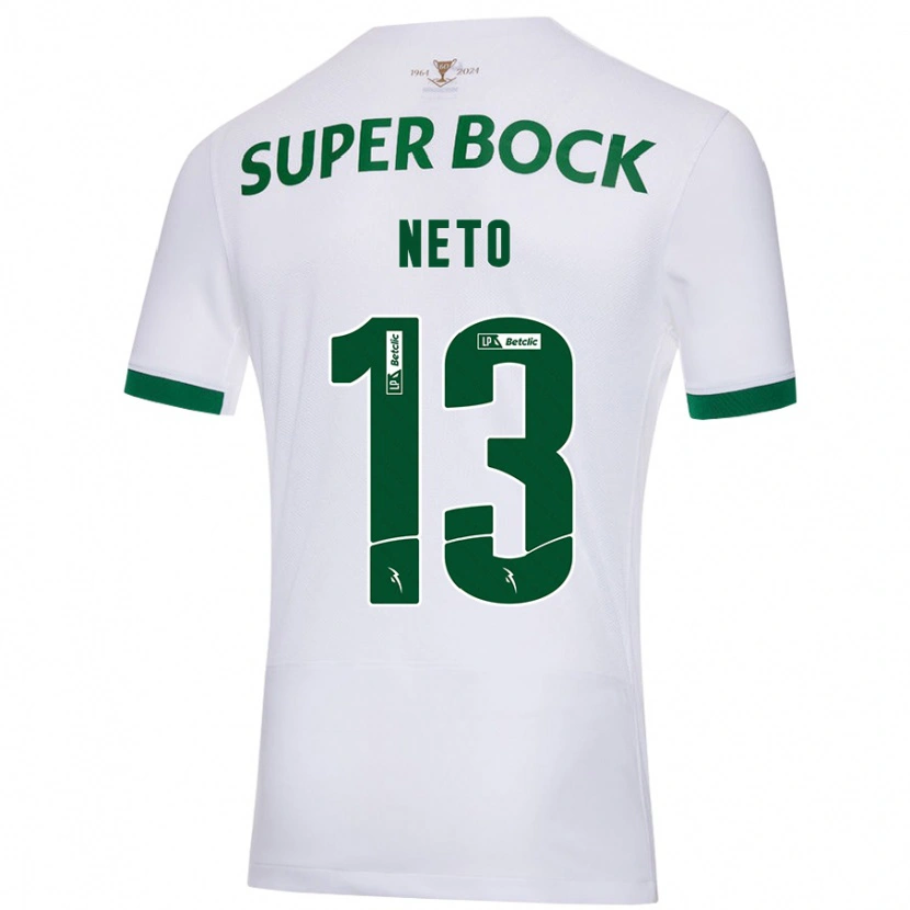 Danxen Damen Luís Neto #13 Weiß Grün Auswärtstrikot Trikot 2024/25 T-Shirt