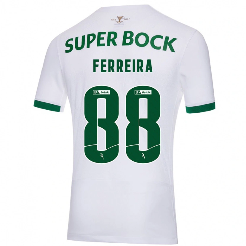 Danxen Damen Tiago Ferreira #88 Weiß Grün Auswärtstrikot Trikot 2024/25 T-Shirt