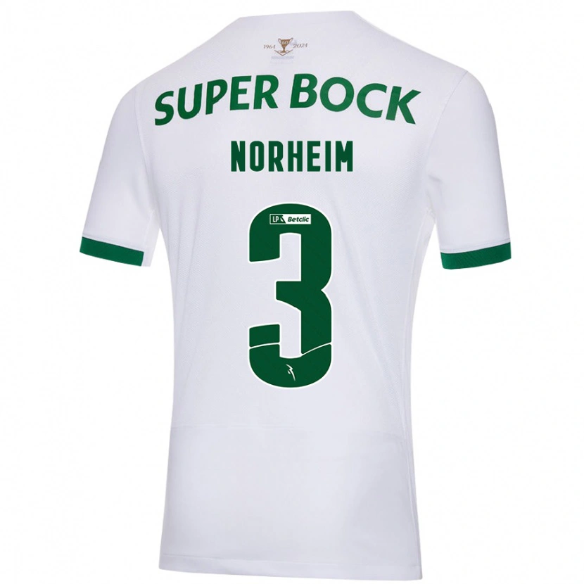 Danxen Damen Andrea Norheim #3 Weiß Grün Auswärtstrikot Trikot 2024/25 T-Shirt