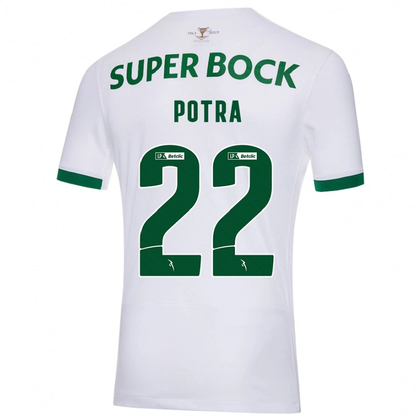 Danxen Damen Catarina Sofia Branco Potra #22 Weiß Grün Auswärtstrikot Trikot 2024/25 T-Shirt