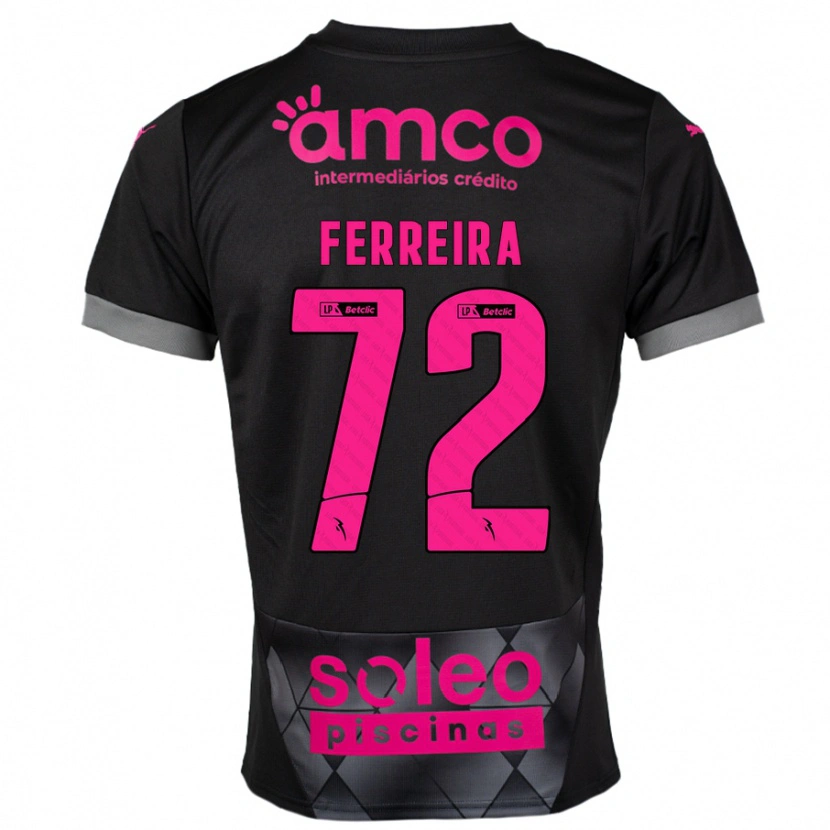 Danxen Damen André Ferreira #72 Schwarz Rosa Auswärtstrikot Trikot 2024/25 T-Shirt