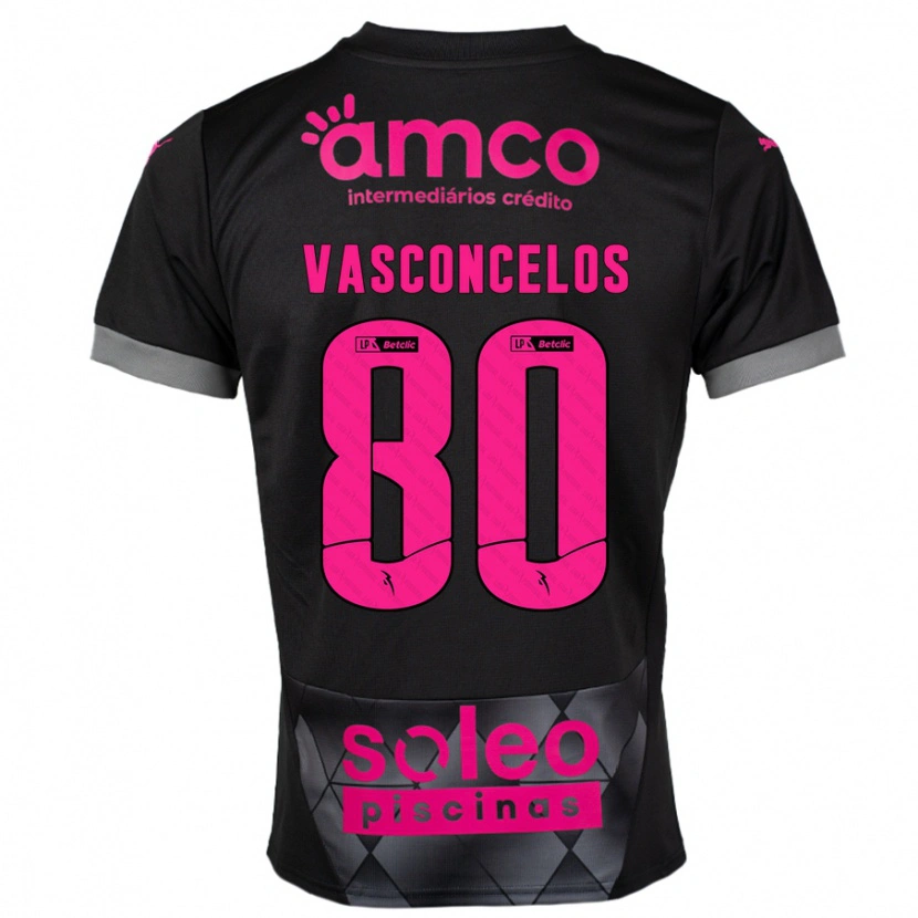 Danxen Damen Vasconcelos #80 Schwarz Rosa Auswärtstrikot Trikot 2024/25 T-Shirt