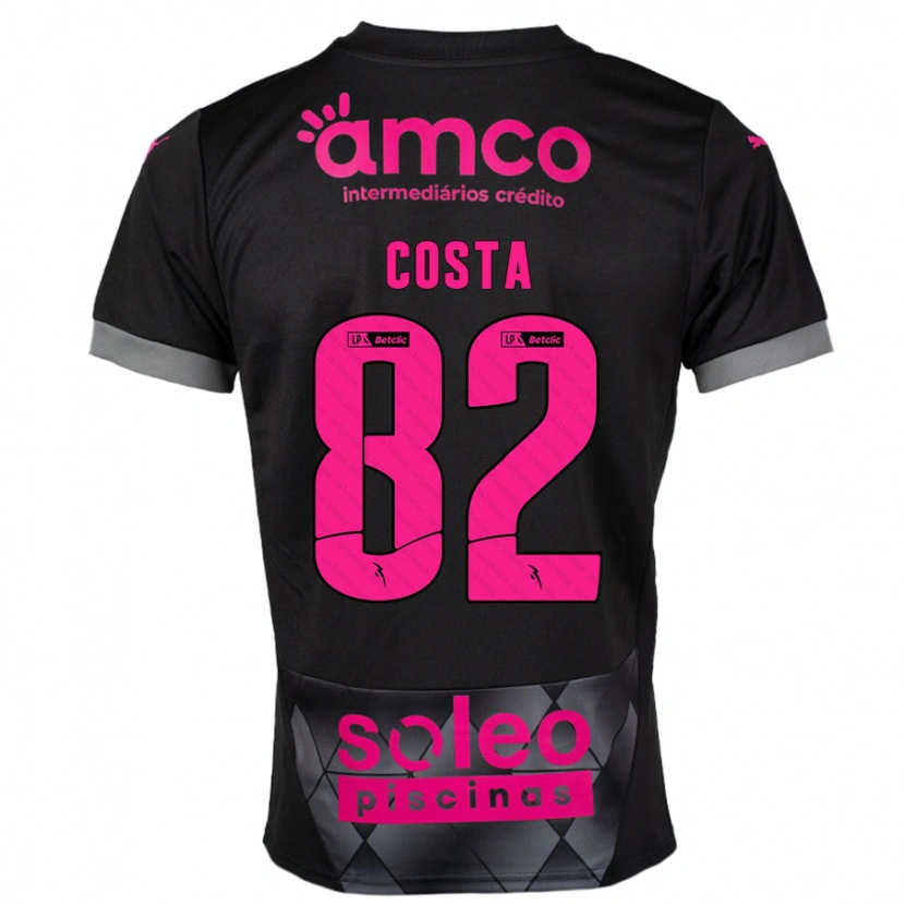 Danxen Damen Gui Costa #82 Schwarz Rosa Auswärtstrikot Trikot 2024/25 T-Shirt