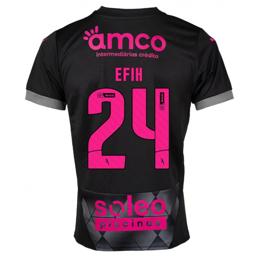 Danxen Damen Peace Efih #24 Schwarz Rosa Auswärtstrikot Trikot 2024/25 T-Shirt