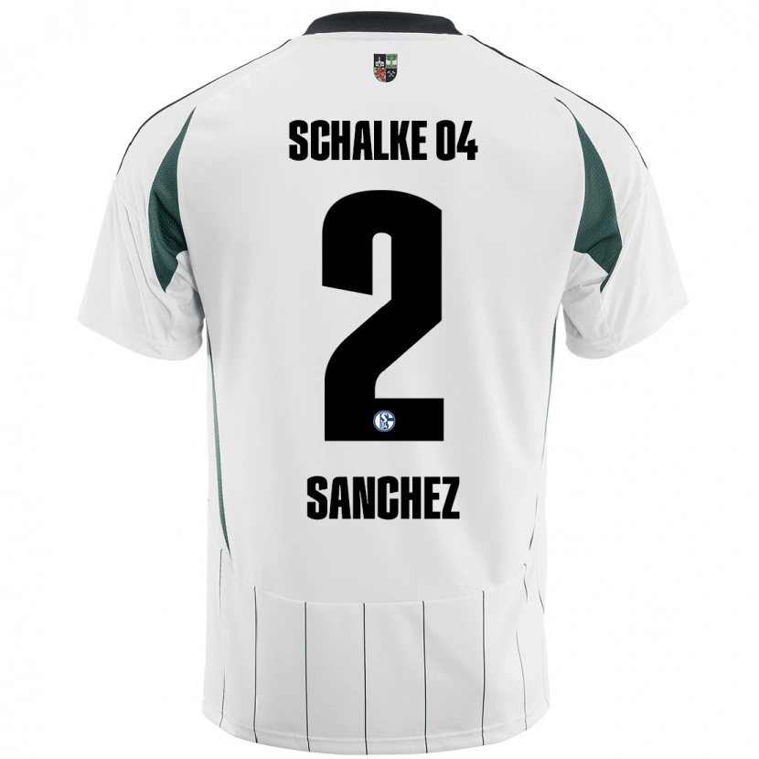 Danxen Damen Felipe Sánchez #2 Weiß Grün Auswärtstrikot Trikot 2024/25 T-Shirt