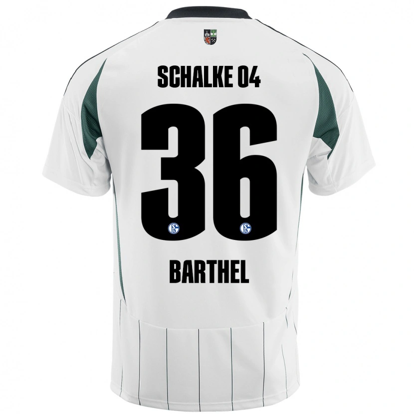 Danxen Damen Niklas Barthel #36 Weiß Grün Auswärtstrikot Trikot 2024/25 T-Shirt