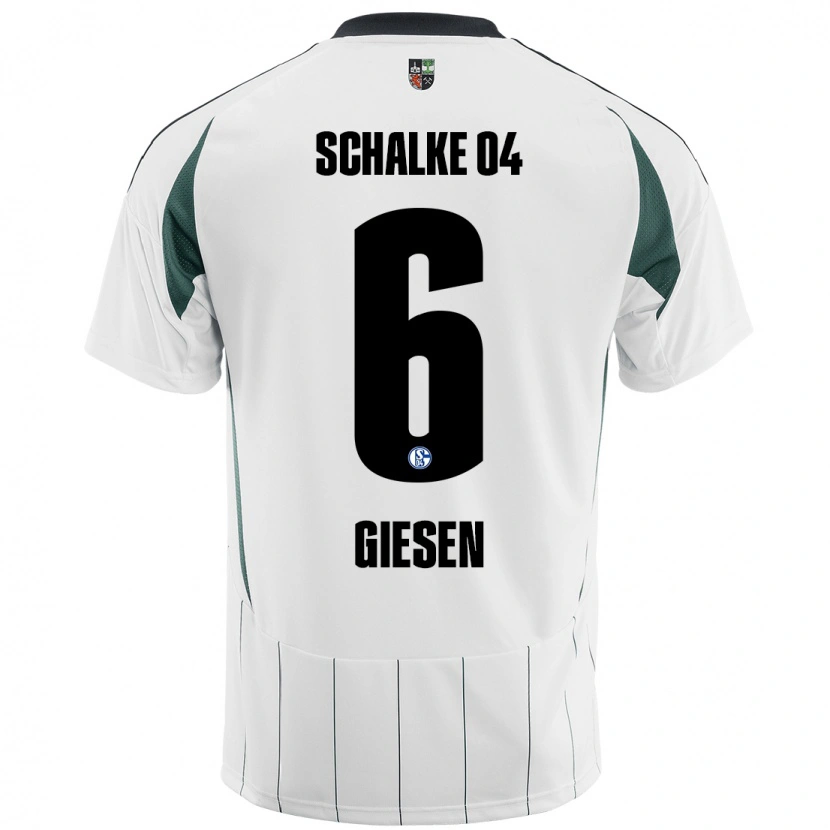 Danxen Damen Tim Giesen #6 Weiß Grün Auswärtstrikot Trikot 2024/25 T-Shirt