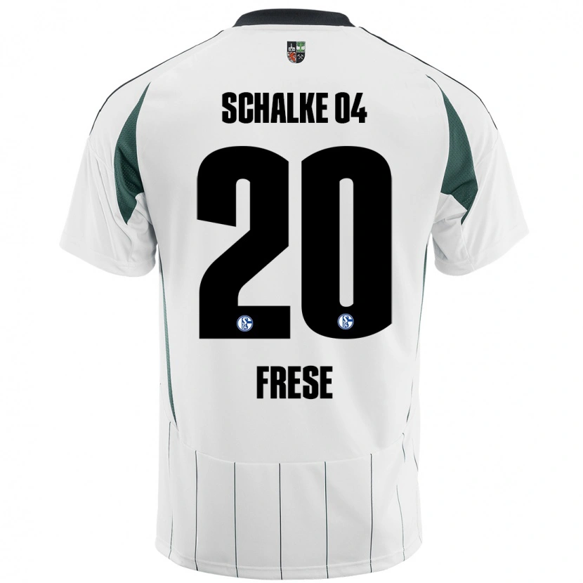 Danxen Damen Niklas Frese #20 Weiß Grün Auswärtstrikot Trikot 2024/25 T-Shirt