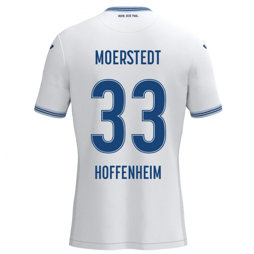 Danxen Damen Max Moerstedt #33 Weiß Blau Auswärtstrikot Trikot 2024/25 T-Shirt