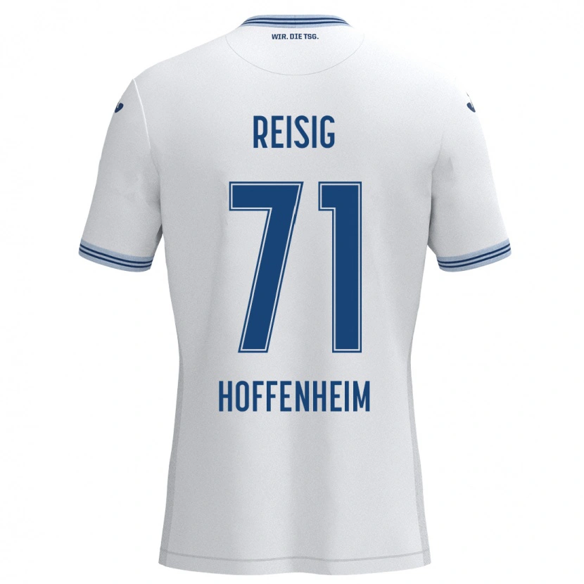 Danxen Damen Ruben Reisig #71 Weiß Blau Auswärtstrikot Trikot 2024/25 T-Shirt