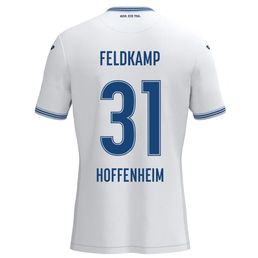 Danxen Damen Jana Feldkamp #31 Weiß Blau Auswärtstrikot Trikot 2024/25 T-Shirt