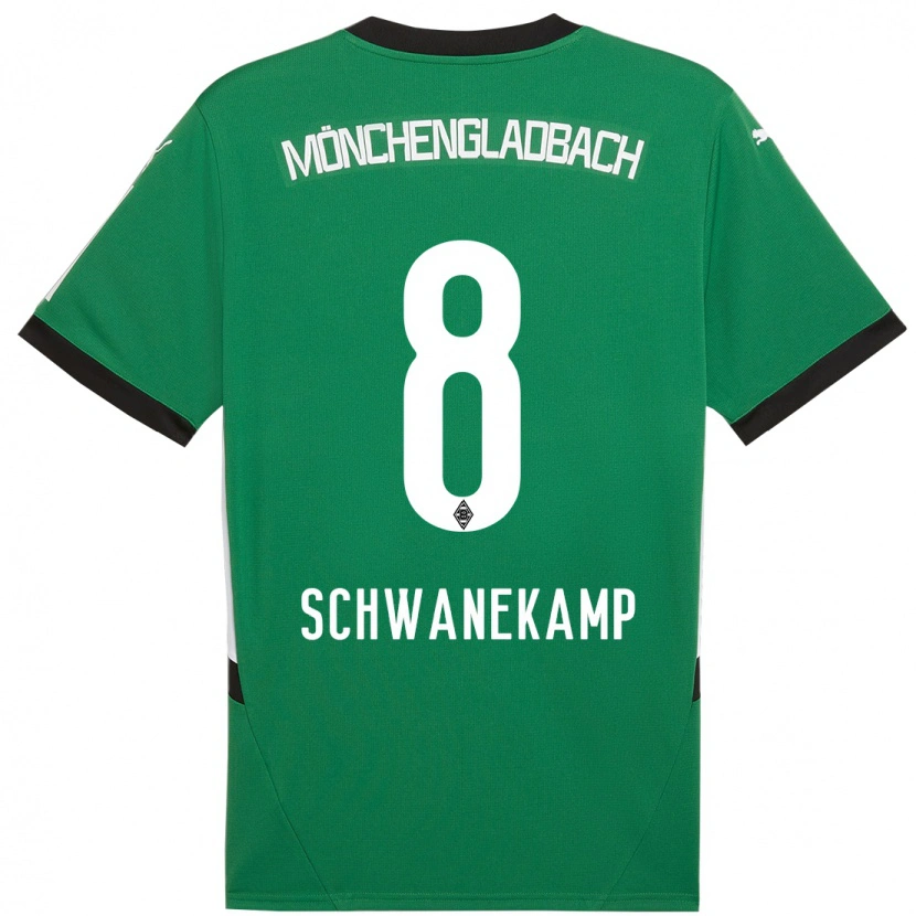 Danxen Damen Jana Schwanekamp #8 Grün Weiß Auswärtstrikot Trikot 2024/25 T-Shirt