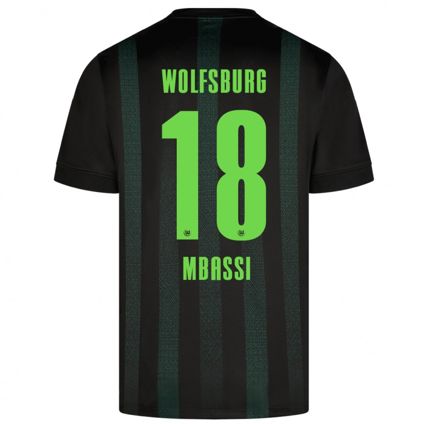 Danxen Damen Mario Mbassi #18 Dunkelgrün Auswärtstrikot Trikot 2024/25 T-Shirt