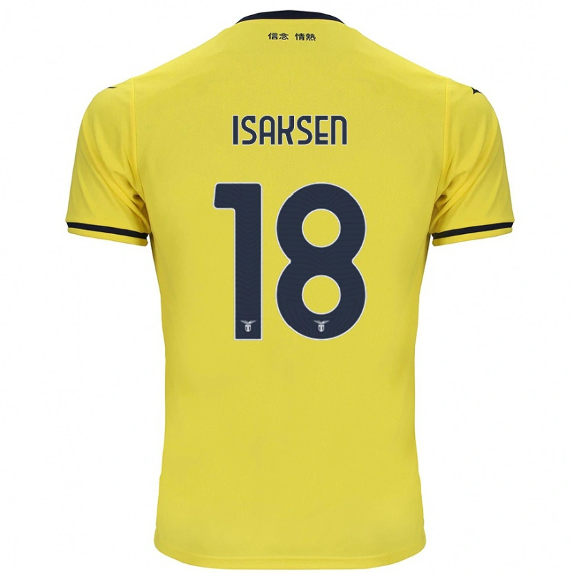 Danxen Damen Gustav Isaksen #18 Gelb Auswärtstrikot Trikot 2024/25 T-Shirt