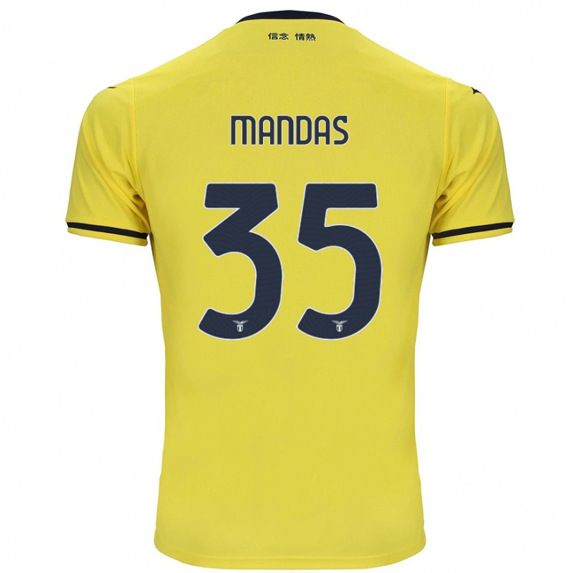 Danxen Damen Christos Mandas #35 Gelb Auswärtstrikot Trikot 2024/25 T-Shirt