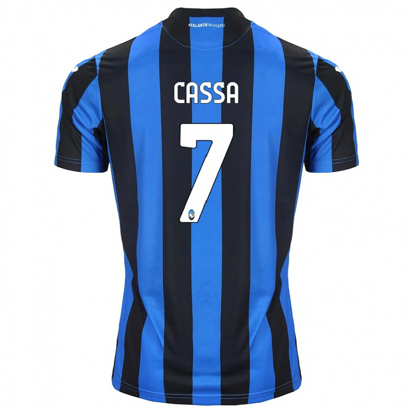 Danxen Kinder Federico Cassa #7 Blau Schwarz Heimtrikot Trikot 2024/25 T-Shirt